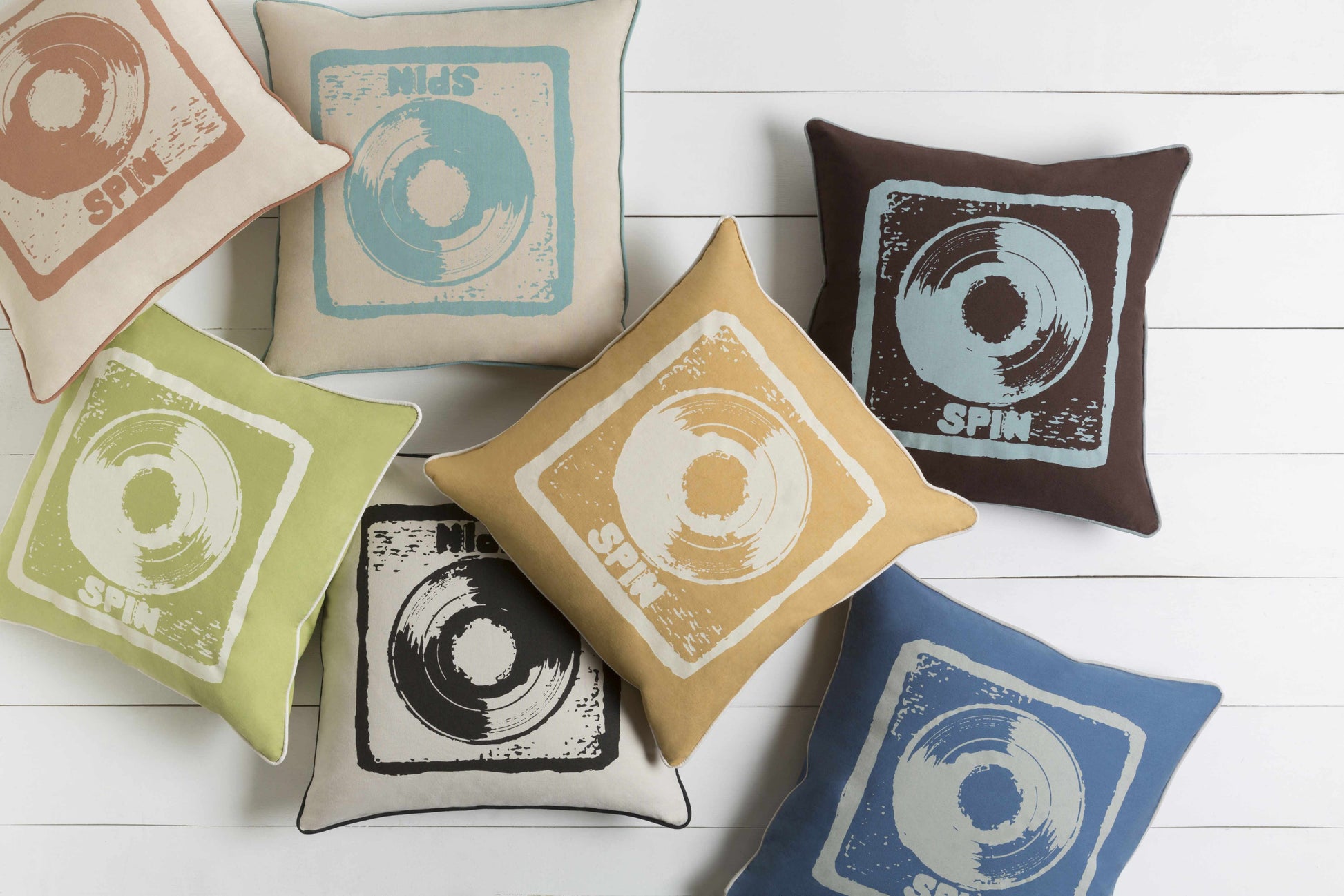 Barlborough Retro Vinyl Record Accent Pillow - Clearance-3