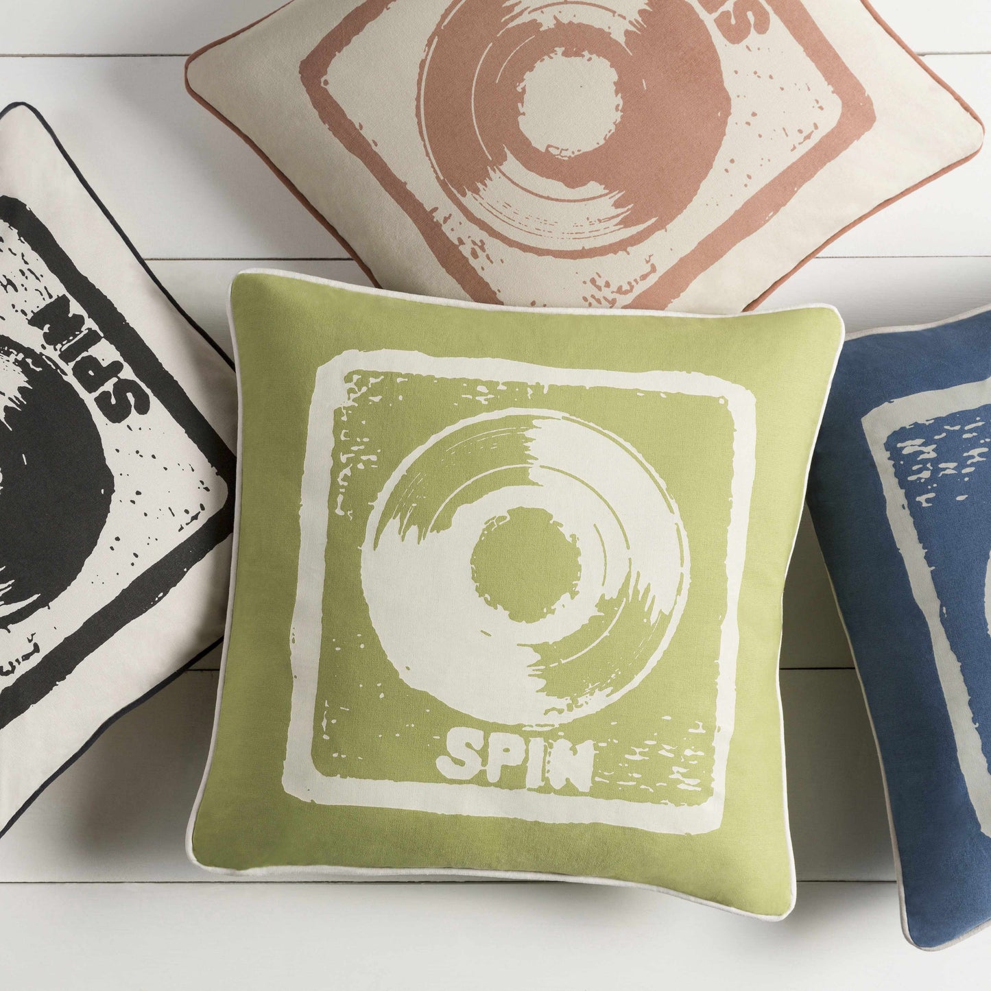 Barlborough Retro Vinyl Record Accent Pillow - Clearance-1