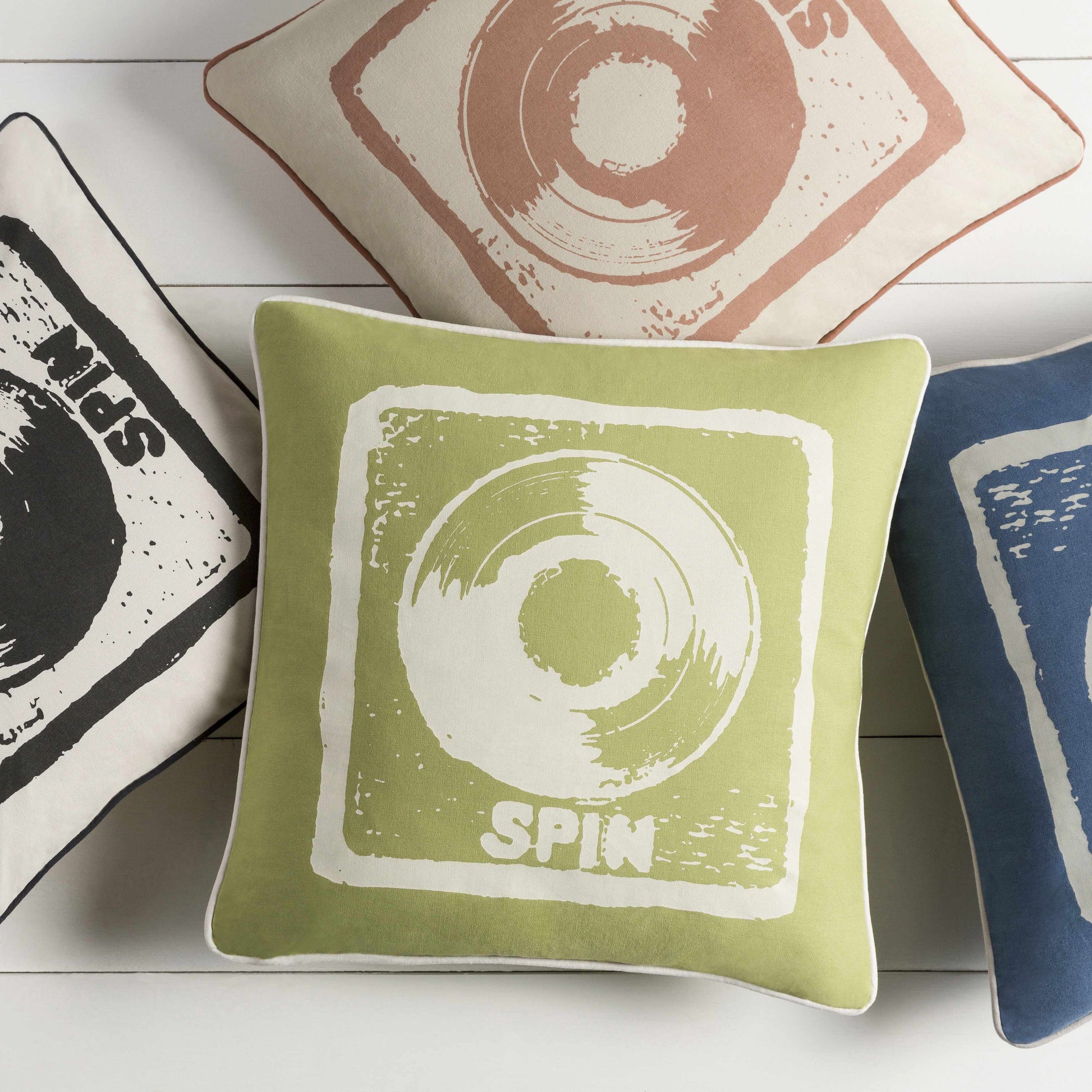 Barlborough Retro Vinyl Record Accent Pillow - Clearance-1